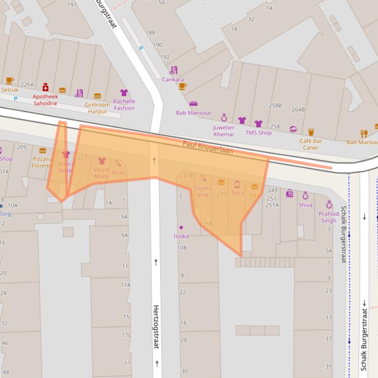 Kaart van postcodegebied 2571HH.