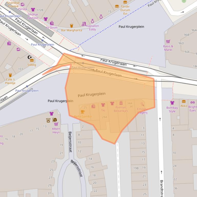 Kaart van postcodegebied 2571HV.