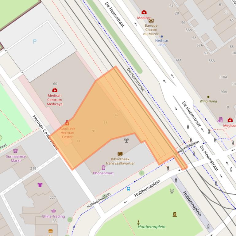 Kaart van postcodegebied 2571PA.