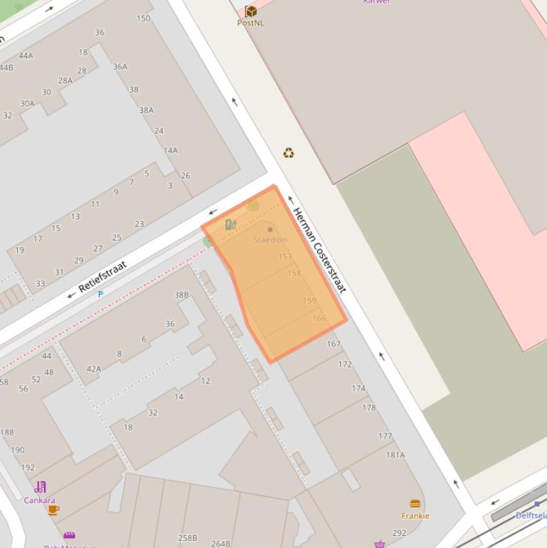 Kaart van postcodegebied 2571PD.