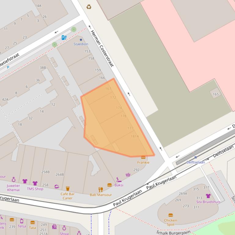 Kaart van postcodegebied 2571PE.