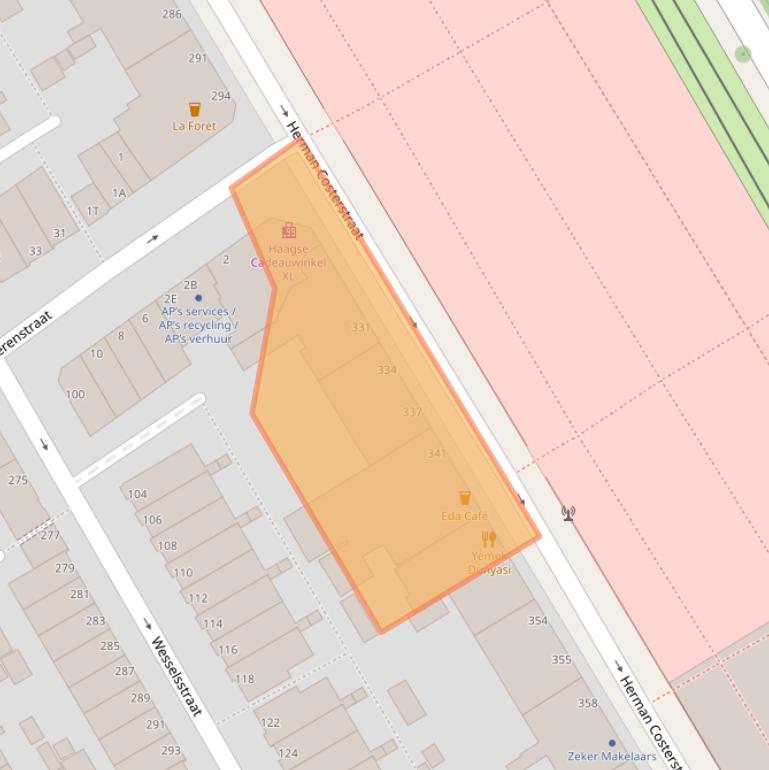 Kaart van postcodegebied 2571PL.