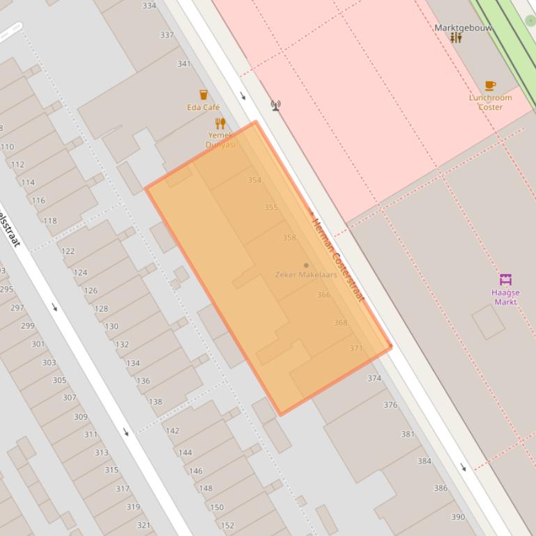 Kaart van postcodegebied 2571PM.