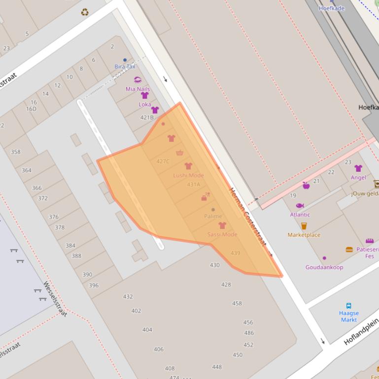 Kaart van postcodegebied 2571PR.