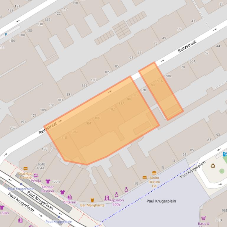 Kaart van postcodegebied 2571RV.