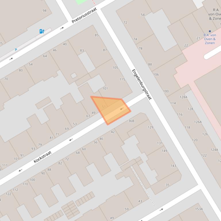 Kaart van postcodegebied 2571TA.