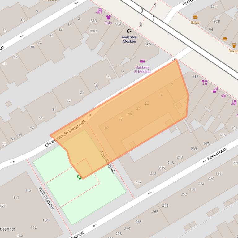 Kaart van postcodegebied 2571TS.