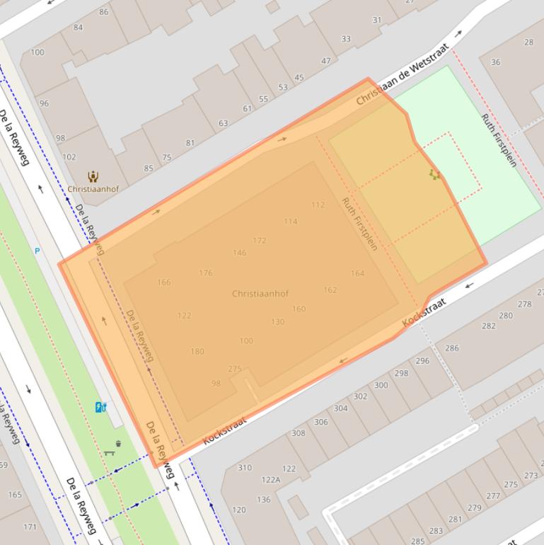 Kaart van postcodegebied 2571TT.