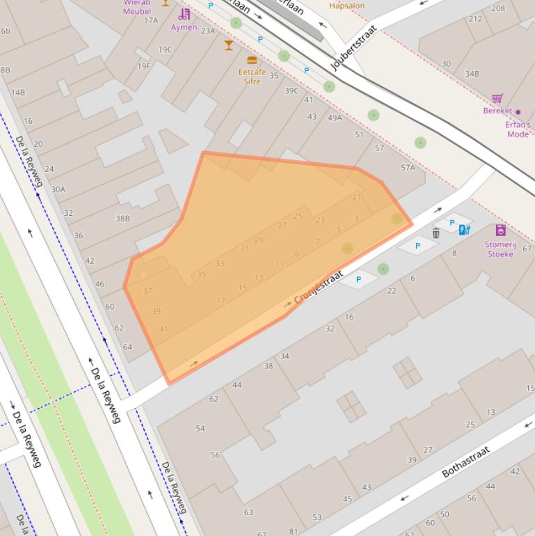 Kaart van postcodegebied 2571VW.