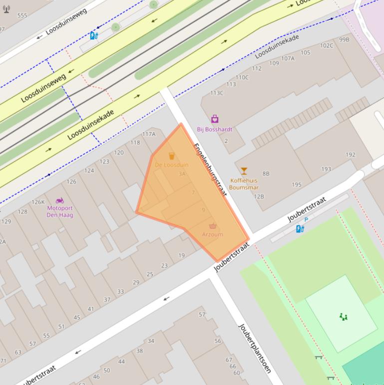 Kaart van postcodegebied 2571VZ.