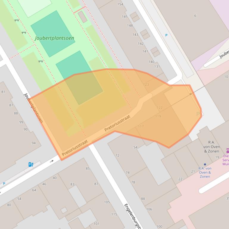 Kaart van postcodegebied 2571WJ.