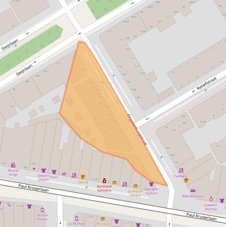 Kaart van postcodegebied 2571XD.