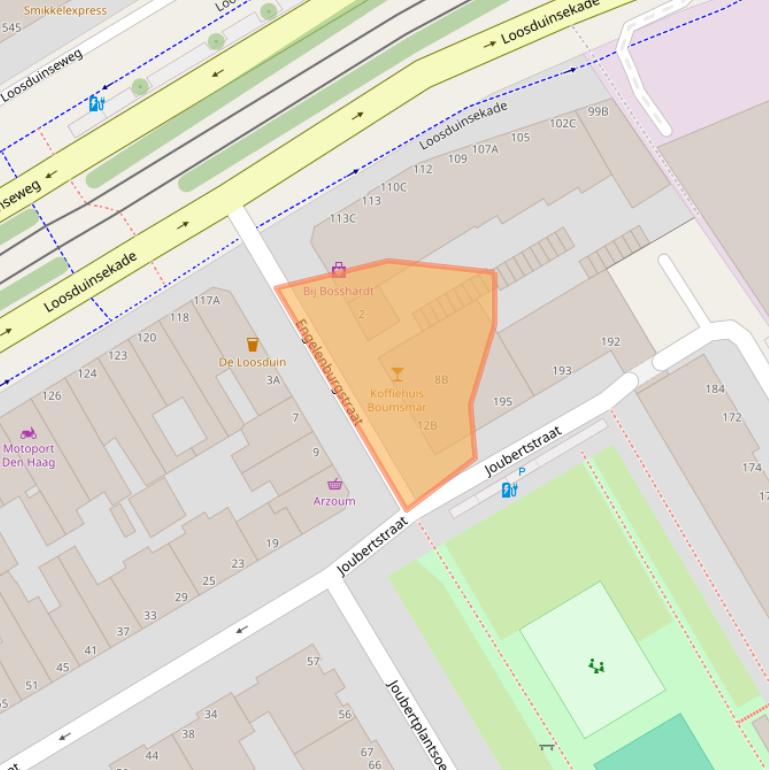 Kaart van postcodegebied 2571XE.