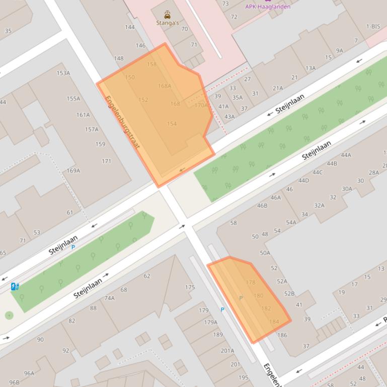 Kaart van postcodegebied 2571XK.