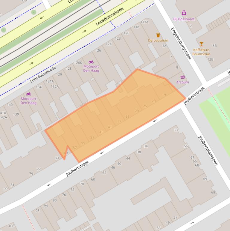 Kaart van postcodegebied 2571XN.