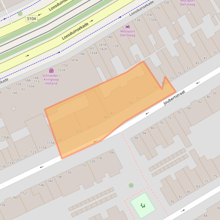 Kaart van postcodegebied 2571XP.