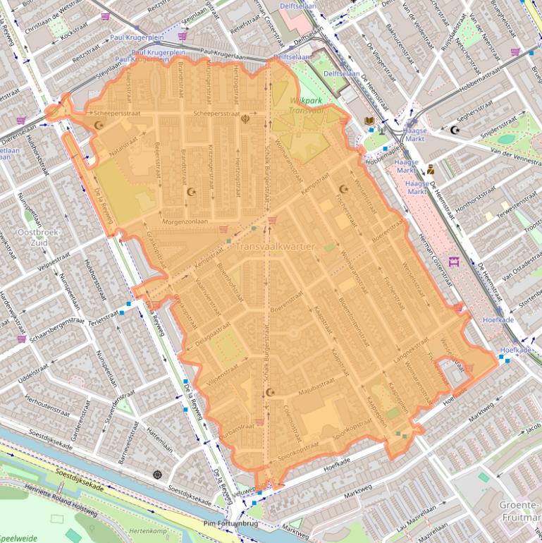 Kaart van postcodegebied 2572.