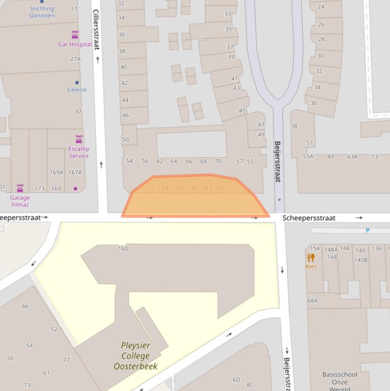 Kaart van postcodegebied 2572AH.