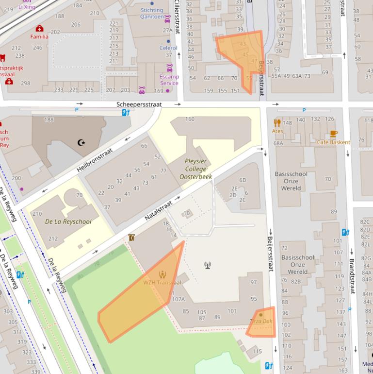 Kaart van postcodegebied 2572BC.