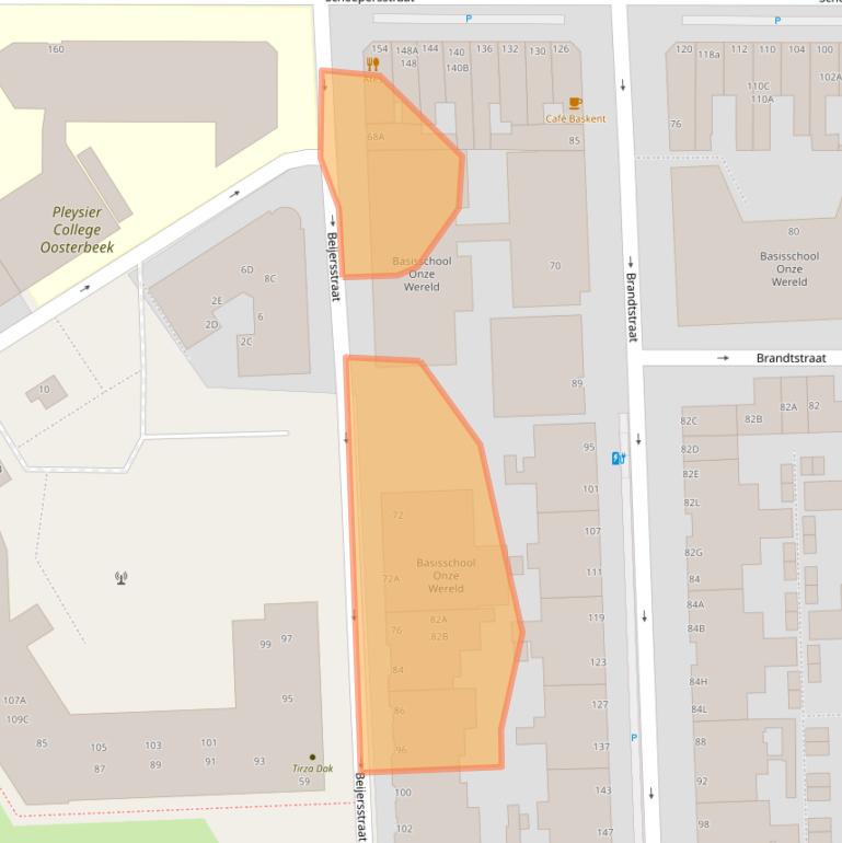 Kaart van postcodegebied 2572BH.