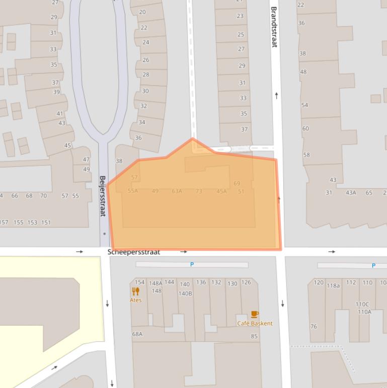 Kaart van postcodegebied 2572CB.