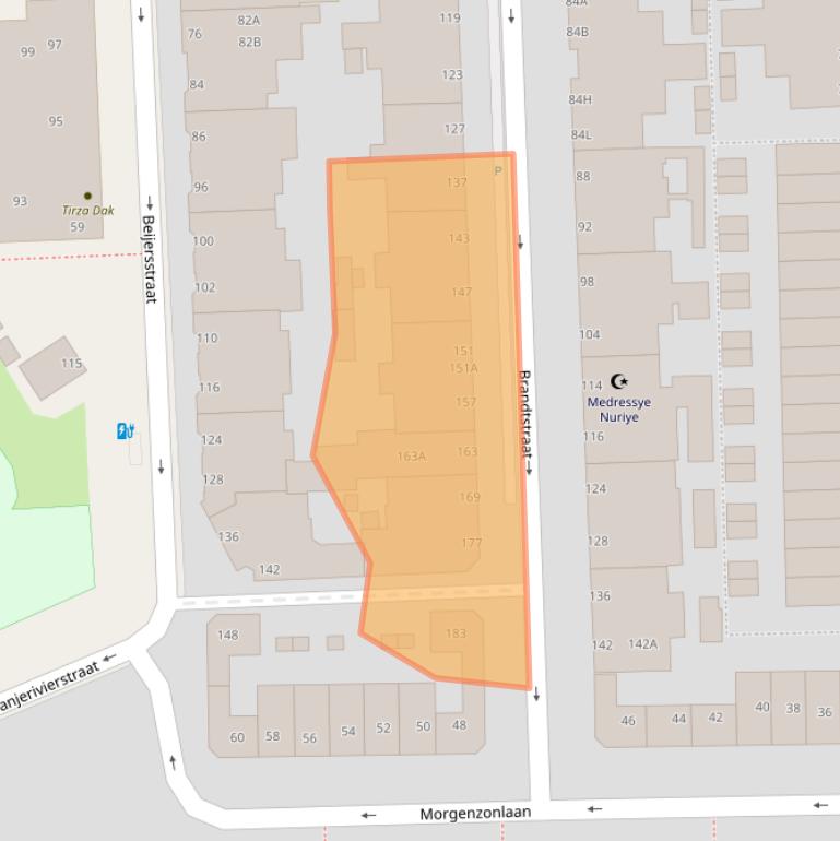 Kaart van postcodegebied 2572CD.