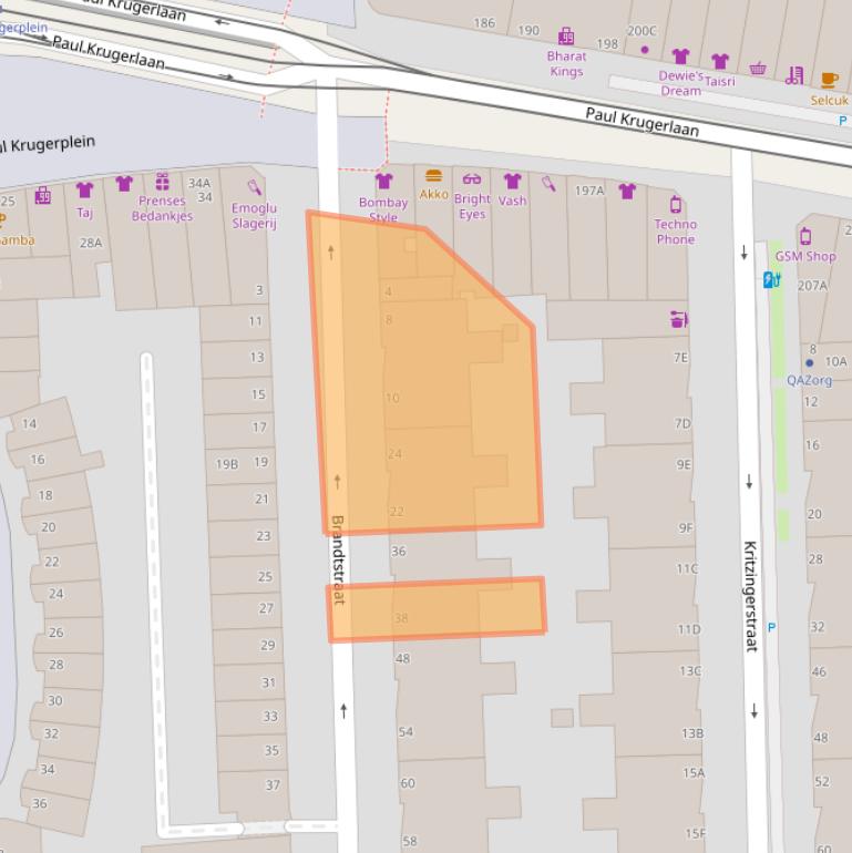 Kaart van postcodegebied 2572CE.