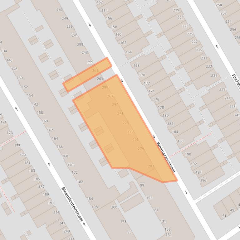 Kaart van postcodegebied 2572EG.