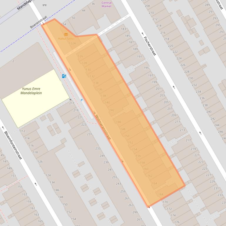 Kaart van postcodegebied 2572EN.