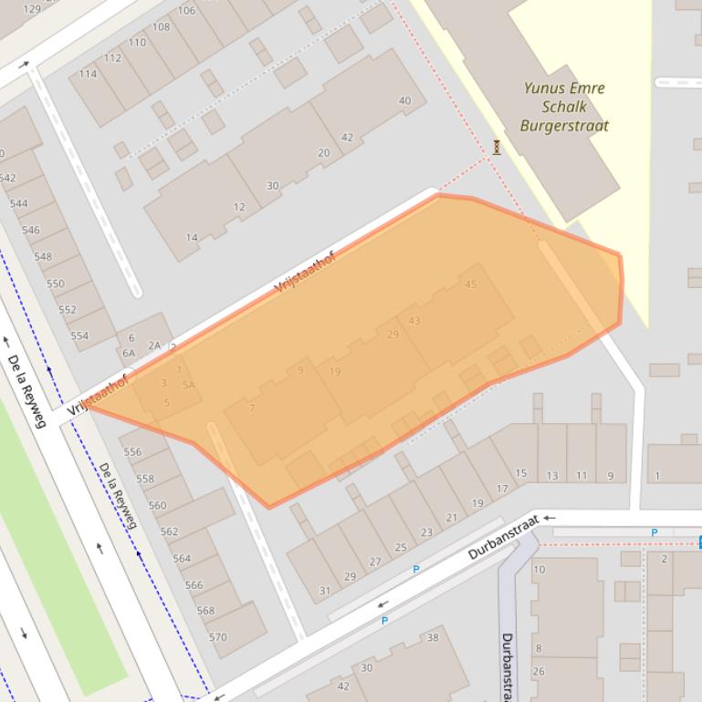 Kaart van postcodegebied 2572HA.