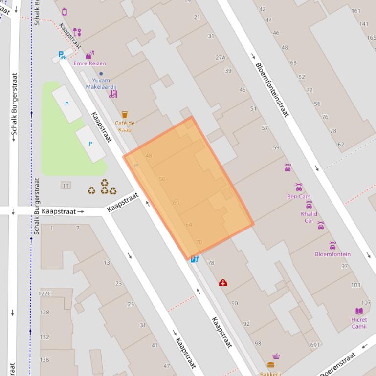 Kaart van postcodegebied 2572HK.