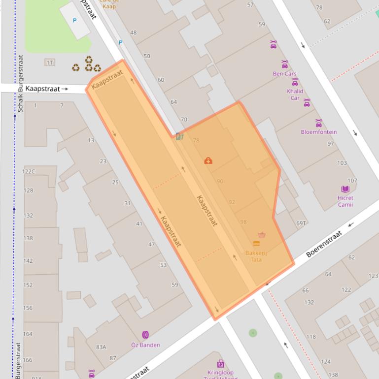 Kaart van postcodegebied 2572HL.