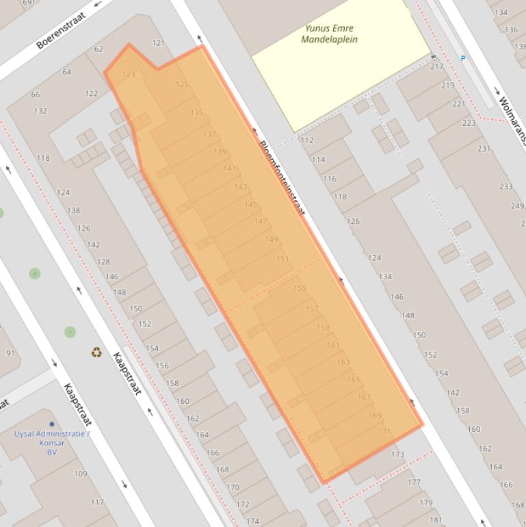 Kaart van postcodegebied 2572JD.