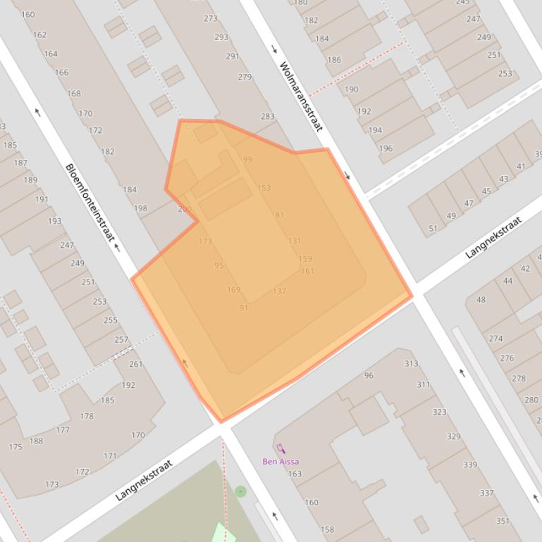 Kaart van postcodegebied 2572JN.