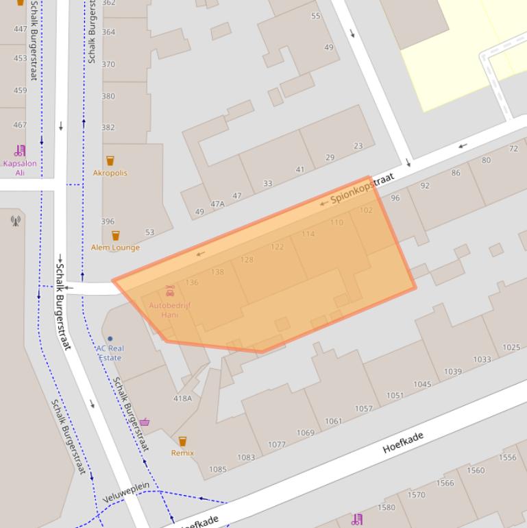 Kaart van postcodegebied 2572NP.