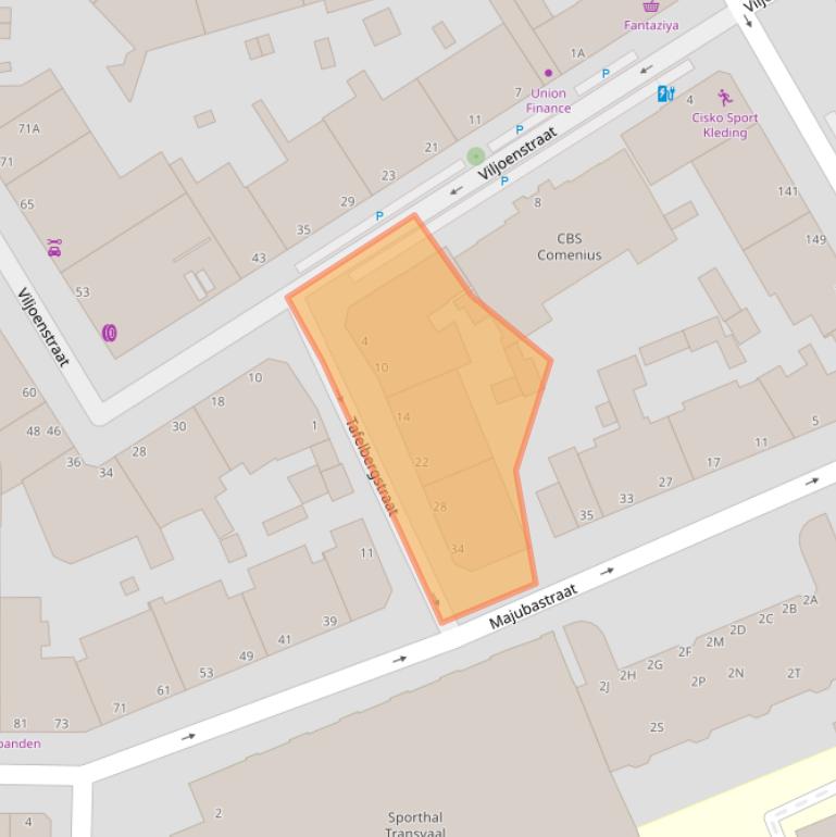 Kaart van postcodegebied 2572NZ.