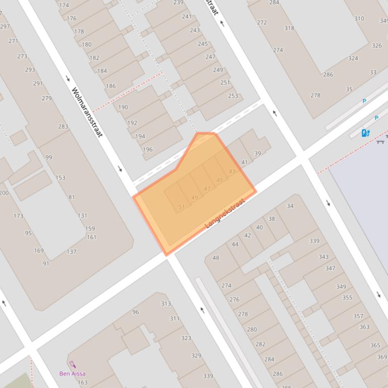 Kaart van postcodegebied 2572RP.