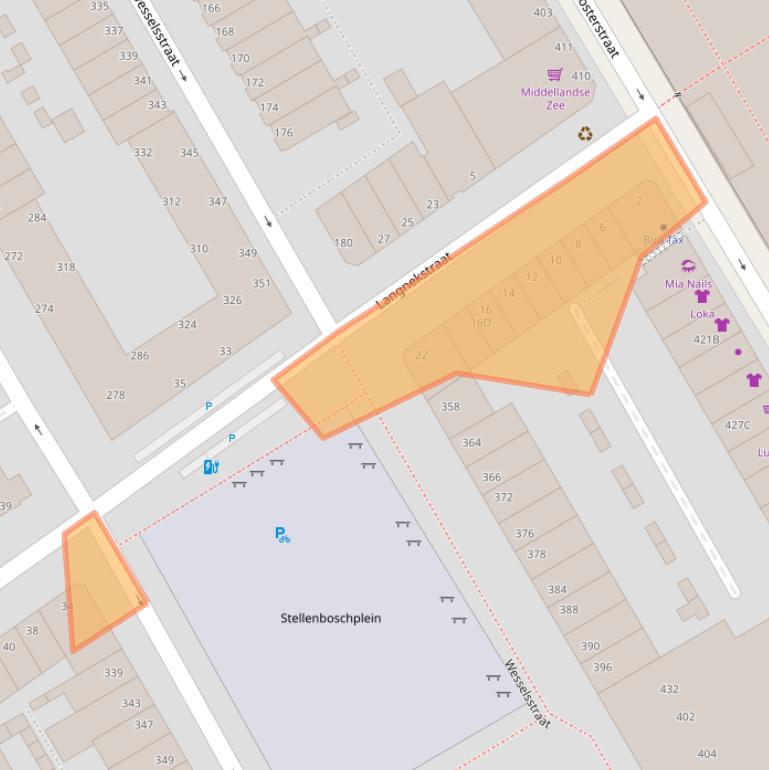 Kaart van postcodegebied 2572RR.