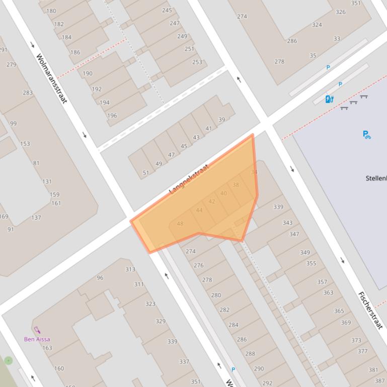 Kaart van postcodegebied 2572RS.