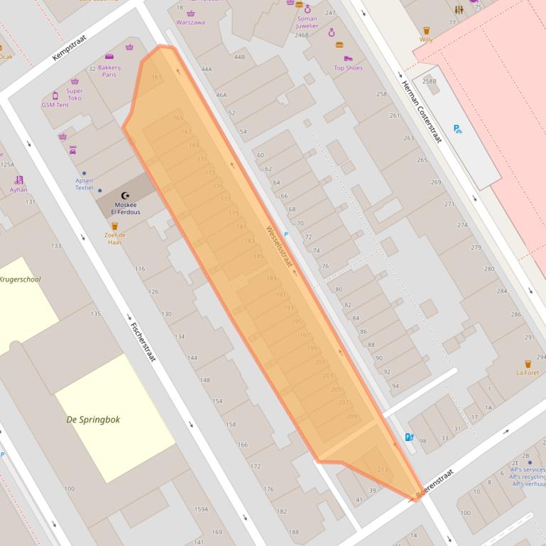 Kaart van postcodegebied 2572RW.