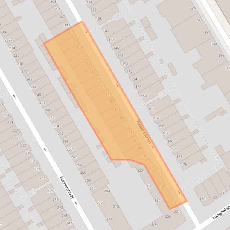 Kaart van postcodegebied 2572SB.