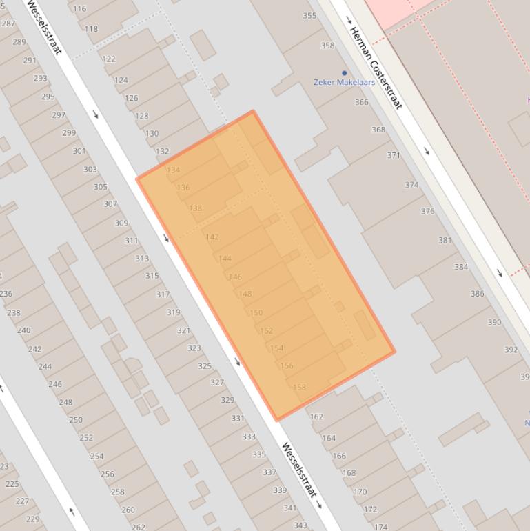 Kaart van postcodegebied 2572SK.