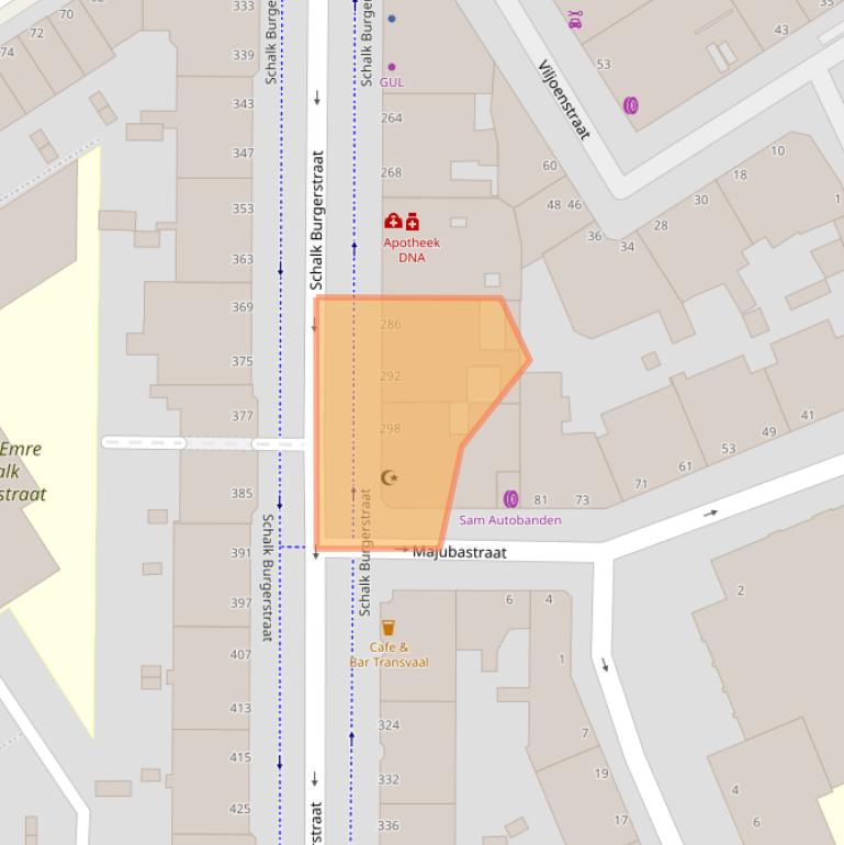 Kaart van postcodegebied 2572TG.