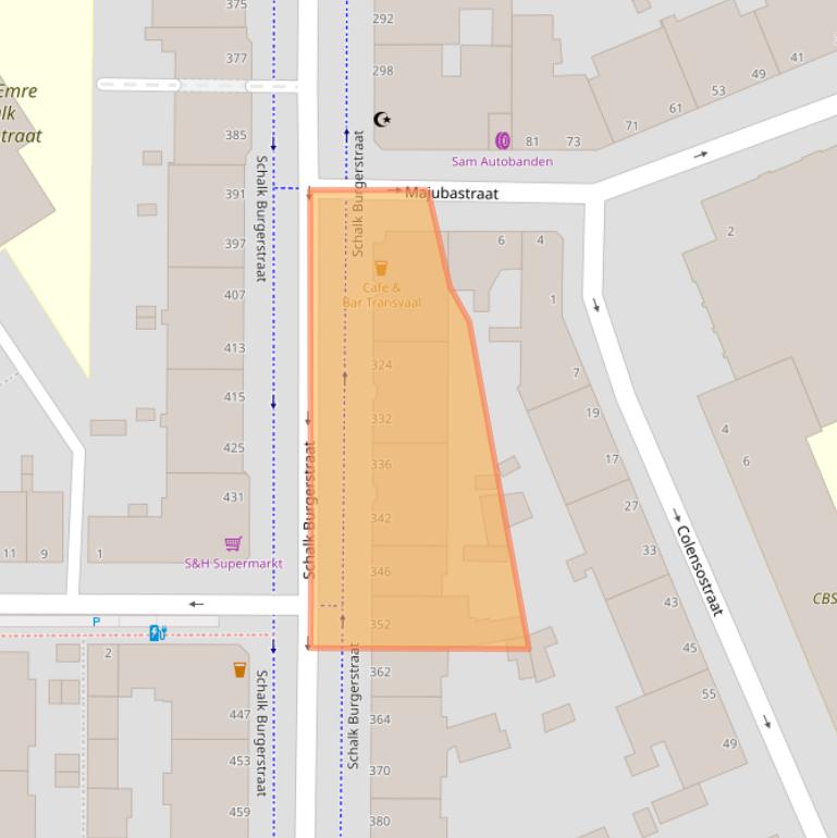 Kaart van postcodegebied 2572TH.