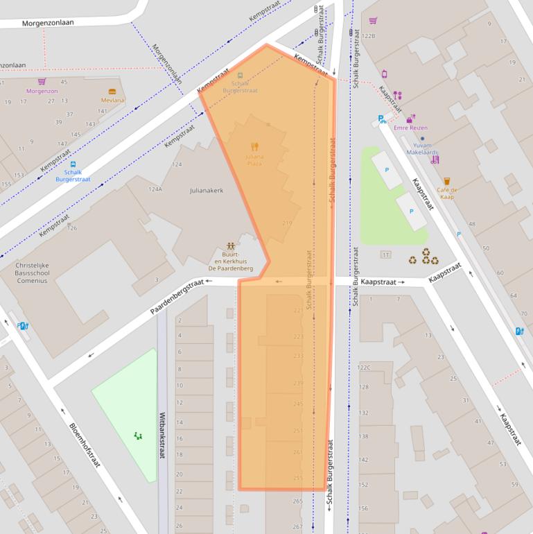 Kaart van postcodegebied 2572TV.