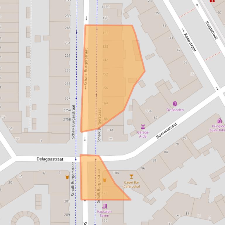 Kaart van postcodegebied 2572VC.