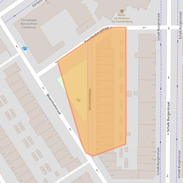 Kaart van postcodegebied 2572WR.