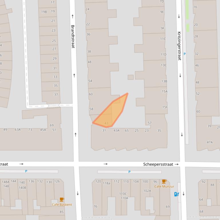 Kaart van postcodegebied 2572XK.