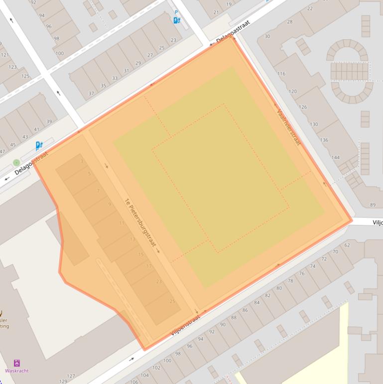 Kaart van postcodegebied 2572XM.