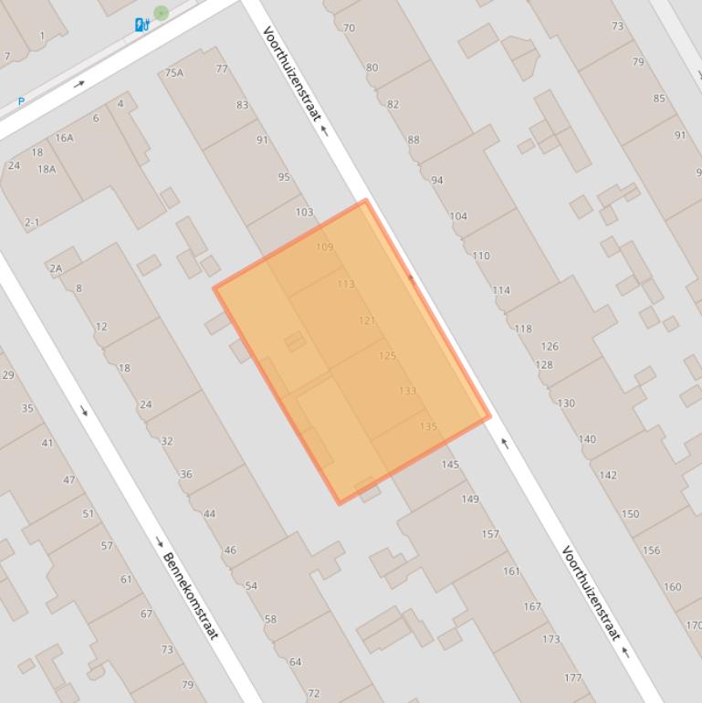 Kaart van postcodegebied 2573AD.